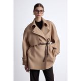 MARİ KRUVAZE TRENÇ KABAN CAMEL
