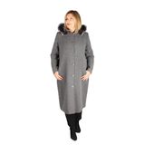 MARIA KAPÜŞONLU KAŞE ANNE KADIN KABAN Füme 50