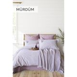 MARIBELL%100 Pamuklu Çift Kişilik Pikeli Nevresim Takımı Mürdüm (7 Parça) - Renkli - 100 x 100 cm