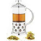 Maridet French Press Bitki Çayı Demliği 350 Ml. Metal Kulplu Çok Amaçlı Ölçü Kabı Cam French Press