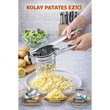 Maridet Paslanmaz Çelik Patates Ezici Püre Yapıcı Ezici Press Nar Limon Mevye Sıkacağı Büyük Hazneli
