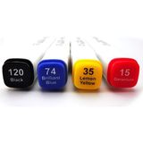 Maries Markpen Çift Taraflı Marker Kalemi 4'lü Set Ana Renkler - Renkli - Standart