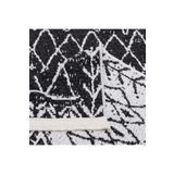 Mariesse Home Mistik Desenli Siyah Beyaz Çift Taraflı Pamuk Dokuma Kilim
