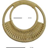 Marifet Dükkan Ay Model 17 cm Bambu Çanta Sapı / 2 Adet