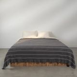 Marigold Pamuklu Çift Kişilik Yatak Örtüsü Antrasit 220*240 cm - 220 x 240 cm