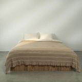 Marigold Pamuklu Çift Kişilik Yatak Örtüsü Bej 220*240 cm - 220 x 240 cm