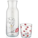 Marilyn 1200 ml 2 Parça Bardaklı Başucu Cam Sürahi 9-01050054