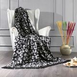 Marilyn Home Tek Kişilik Pamuklu Scotch Battaniye - Leopar - Beyaz - 150 x 200 cm