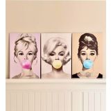 Marilyn Monroe Tasarımlı Duvar Panosu 3'lü Set