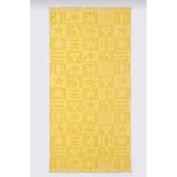 Marin Desenli Saçaklı Plaj Havlusu 75x150 cm | Yüksek Emicilik, Hızlı Kuruma, Ekstra Yumuşak, Kaliteli Dokuma, Deniz Temalı Desen
