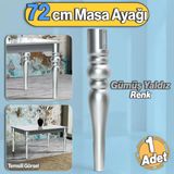 Marina Masa Dresuar Ayağı 72 Cm Plastik Ayak Gümüş Gri Mutfak Yemek Masası Mobilya Ayakları Gümüş