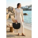 Marina Swimwear Yarım Ay Hasır Çanta - Siyah CNT2601-2