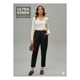 Marina Trend Siyah Yüksek Bel Ultra Esnek Likralı Havuç Pantolon