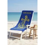 Marine %100 Pamuk 75X150 Cm Plaj Havlusu Mavi