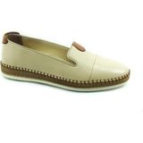 Marine Shoes Deri Günlük Bayan Ayakkabı Bej 86 P01