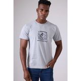 Marıne Tee™ Deniz Temalı Ribana Bisiklet Yaka Pamuk T-Shirt - Gri - XL
