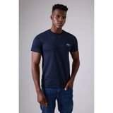 Marıne Tee™ Deniz Temalı Ribana Bisiklet Yaka Pamuk T-Shirt - Koyu Mavi