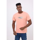 Marıne Tee™ Deniz Temalı Ribana Bisiklet Yaka Pamuk T-Shirt - Mercan - XL