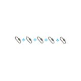 MARİNE TOWN 5 Adet Somunlu Karabina. 6mm. Paslanmaz Krom Karabina