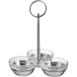 Marinoni Kalay Cam Baharatlık 20 cm - Gümüş - Standart