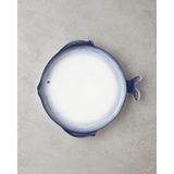 Marinova Porselen Pasta Tabağı 23 cm Mavi-Beyaz - Beyaz - Mavi