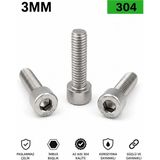 Marinox M3 Paslanmaz Imbus Civata DIN912 A2 Aısı 304 Kalite - 3x40 - 250 Adet