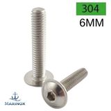Marinox M6 Paslanmaz Pullu Bombe Baş Imbus Civata Çeşitleri - 6x40 - 20 Adet