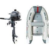 Marinport 2.30 Alüminyum Taban Şişme Bot + Yamaha 2.5 Hp Deniz Motoru - Gri