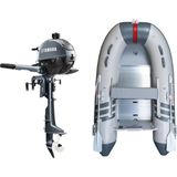 Marinport 2.70 Alüminyum Taban Şişme Bot + Yamaha 2.5 Hp Deniz Motoru - Gri