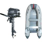 Marinport 3.00 Ahşap Taban Şişme Bot + Yamaha 6 Hp Deniz Motoru - Gri