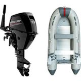 Marinport 3.00 Alüminyum Taban Şişme Bot + Mercury 9.9 Hp Deniz Motoru - Gri