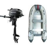 Marinport 3.00 Alüminyum Taban Şişme Bot + Suzuki 2.5 Hp Deniz Motoru - Gri