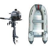 Marinport 3.00 Alüminyum Taban Şişme Bot + Yamaha 2.5 Hp Deniz Motoru - Gri