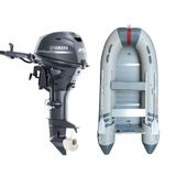 Marinport 4.30 Ahşap Taban Şişme Bot + Yamaha 25 HP Deniz Motoru