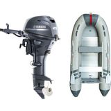 Marinport 4.30 Alüminyum Taban Şişme Bot + Yamaha 25 Hp Deniz Motoru - Gri