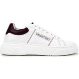 Mario Valentino Unisex Hakiki Deri Beyaz/bordo Sneakers & Spor Ayakkabı 1040 95S3909 Ayk SK25-26 Whıte/bordeaux - Beyaz - Bordo