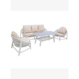 Marise | Üçlü Rattan Bahçe Oturma Grubu | 3+1+1+Sehpalı Bahçe Takımı