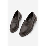 Marjin Kadın Loafer Makosen Günlük Ayakkabı Andel Kahve