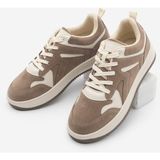 Marjin Kadın Sneaker Çok Parçalı Spor Ayakkabı Gosfin Vizon Süet
