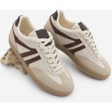 Marjin Kadın Sneaker Düz Taban Retro Spor Ayakkabı Norde - Bej