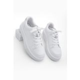 Marjin Kadın Sneaker Kalın Taban Spor Ayakkabı Domen Beyaz