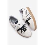 Marjin Kadın Sneaker Retro Çift Bağcıklı Spor Ayakkabı Forden Siyah