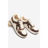 Marjin Kadın Sneaker Yüksek Taban Spor Ayakkabı Aryan Kahve