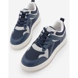 Marjin Kadın Sneaker Yüksek Taban Spor Ayakkabı Aryan Lacivert