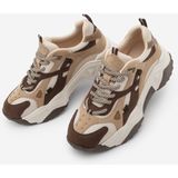 Marjin Kadın Yüksek Taban Sneaker Bağcıklı Spor Ayakkabı Edisa Kahve