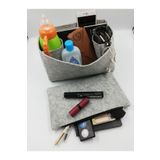 MARJİNAL W CLUB Long..... Large Yandan Clutch Cantali Organizer Açık Gri Renk