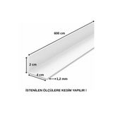 Marka Alüminyum Köşe Profili Alüminyum Köşebent L Profil BEYAZ 2 CM X 4 CM X 600 Cm