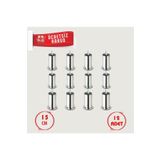 Marka Baza Koltuk Kanepe Ayağı Civatalı 15 Cm (12 ADET) 3/8 Kalın Diş