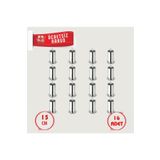 Marka Baza Koltuk Kanepe Ayağı Civatalı 15 Cm (16 Adet) 3/8 Kalın Diş