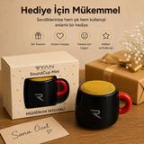 Marka Mini Bluetooth Hoparlör Kahve Kupa Tasarımlı 5W Taşınabilir Kablosuz Speaker Soundcup RY-SC01 - Siyah